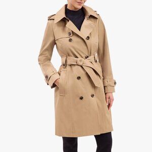 NWOT London Fog Hooded & Belted Trench